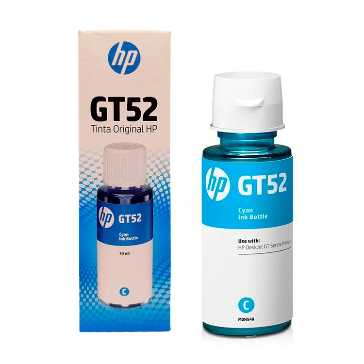Tinta HP GT52 Cyan 70 Ml Art. MOH54AL